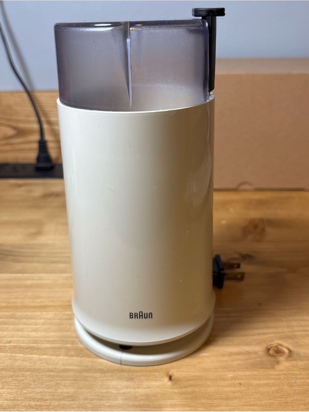 Works Great! Vtg. Braun Coffee Grinder KSM 2 Cream Electric Mill 150W 4041